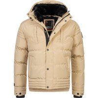 Schwarzer Winterparka mit Kapuze für Herren