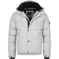 Schwarzer Winterparka mit Kapuze für Herren
