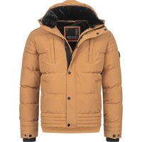 Schwarzer Winterparka mit Kapuze für Herren