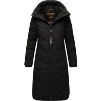 Lange gesteppte Steppjacke mit Kapuze