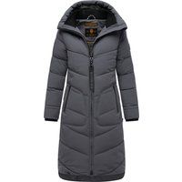 Lange gesteppte Steppjacke mit Kapuze
