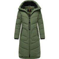 Lange gesteppte Steppjacke mit Kapuze