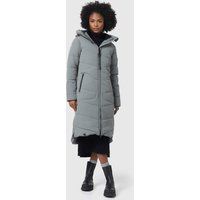 Lange gesteppte Steppjacke mit Kapuze