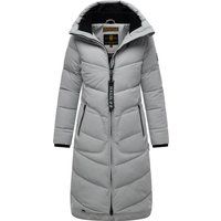 Lange gesteppte Steppjacke mit Kapuze