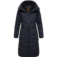 Lange gesteppte Steppjacke mit Kapuze