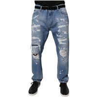 Distressed Jeans mit Rissen und entspannter Passform