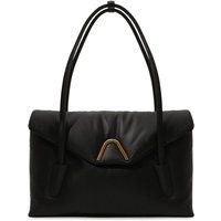 Strukturierte Leder-Schultertasche