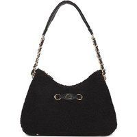 Elegante schwarze Sherpa-Umhängetasche