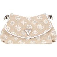 Schultertasche mit Muster und Klappe