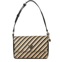 Gewebte Schultertasche mit Logo-Charm