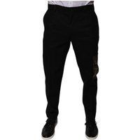 Schwarze klassisch geschnittene Herrenhose