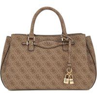 Satchel-Handtasche mit Monogrammmuster und Vorhängeschloss