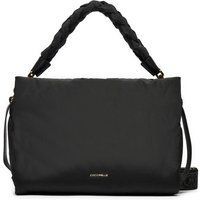 Puffy Nylon Schultertasche mit Flechtdetail