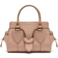 Strukturierte Ledertasche mit Henkel