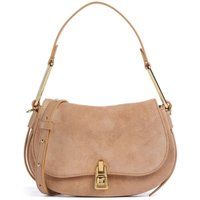 Wildleder-Satteltasche mit Metallverschluss