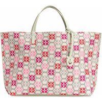 Offene Tragetasche mit Monogramm-Print