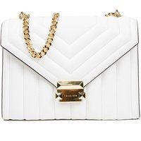 Gesteppte Ledertasche mit Kette