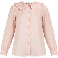 Langärmlige Bluse mit Rüschenkragen