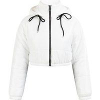 Kurze Pufferjacke mit Kapuze
