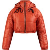 Kurze Kapuzen-Pufferjacke