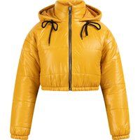 Kurze Pufferjacke mit Kapuze
