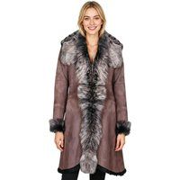 Eleganter Toscana Shearling Trenchcoat