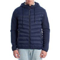Herren Hybrid Puffer Jacke Kapuzenpullover