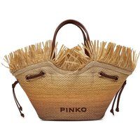 Stroh Shopper Tote Bag mit Fransen