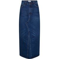 Langer Jeans-Maxirock mit Schlitz