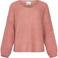 Strickpullover mit V-Ausschnitt und Ballonärmeln