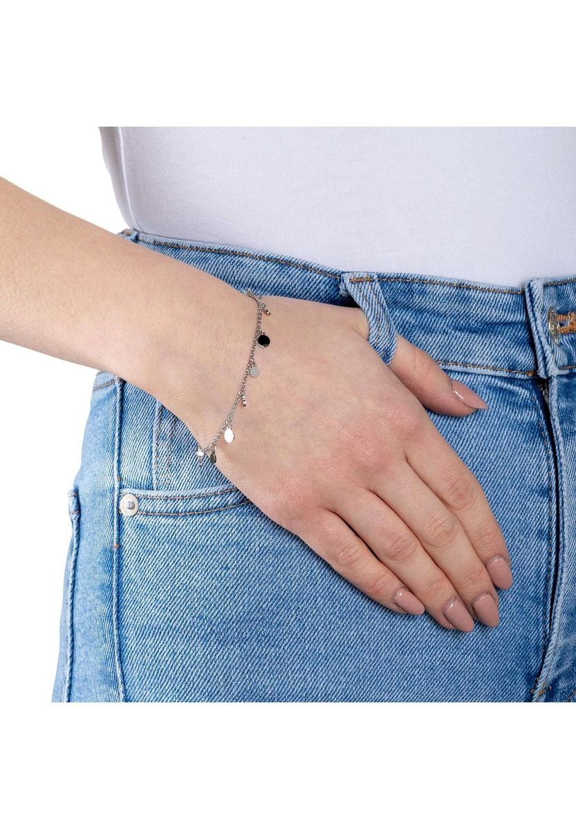 Zierliches Silbermünzen-Charm-Armband