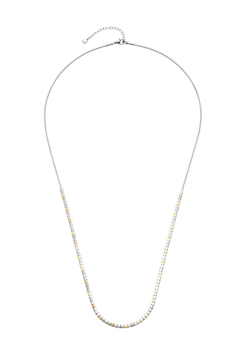 Minimalistische Bicolor Würfelglieder Halskette