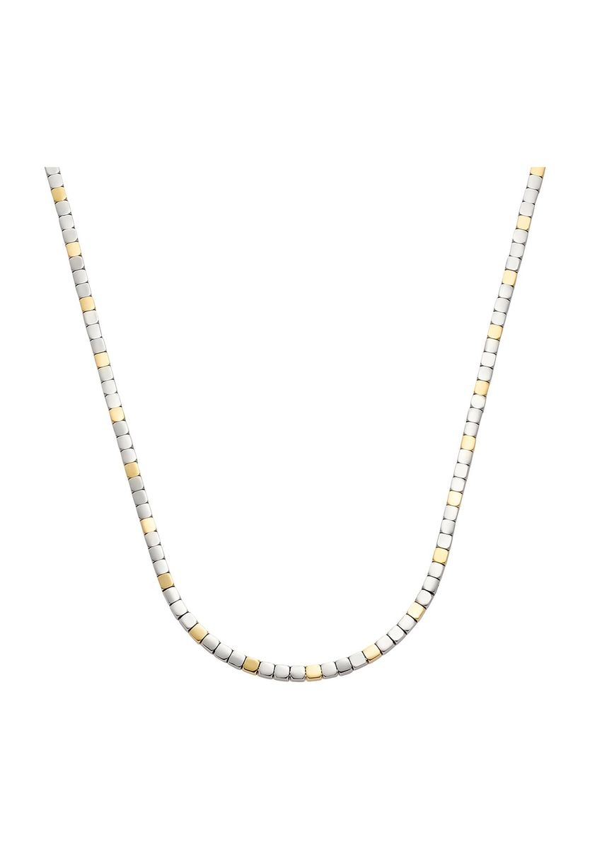 Minimalistische Bicolor Würfelglieder Halskette