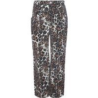 Jeans mit Leopardenmuster und geradem Bein