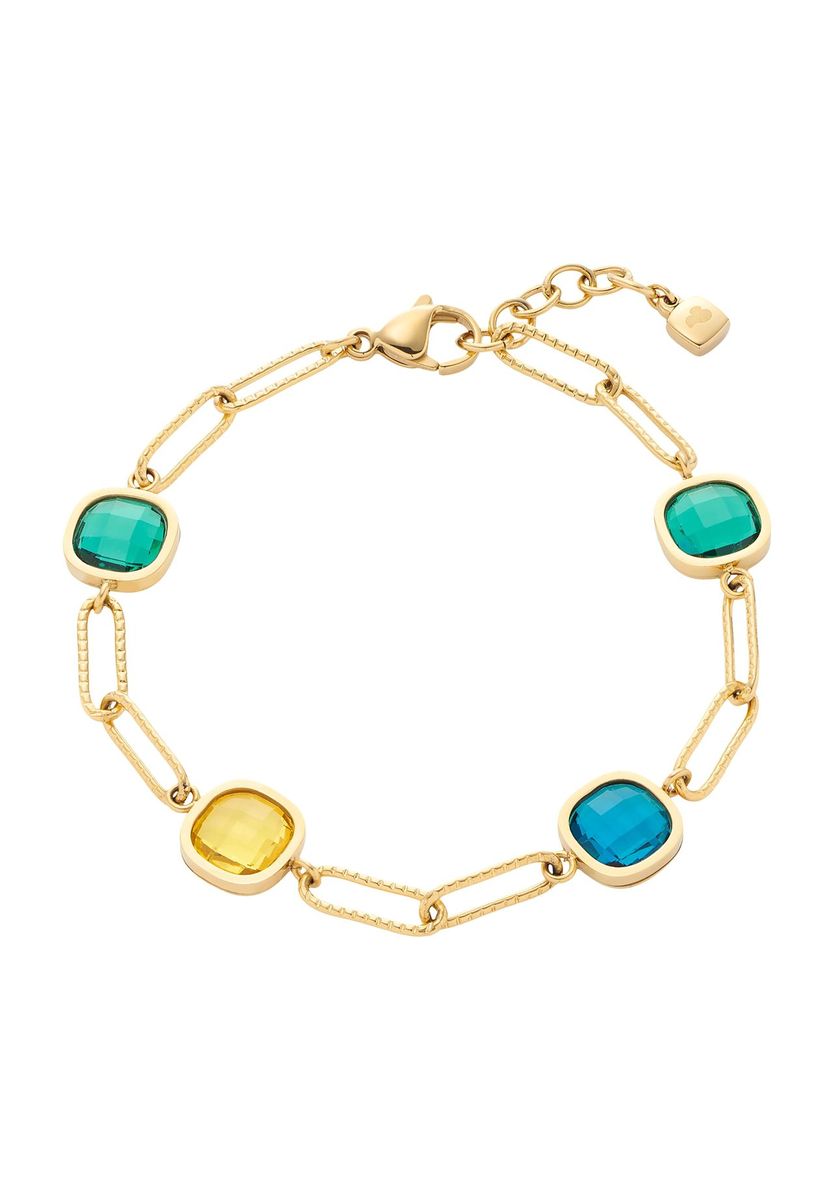 Goldfarbenes Multi-Color Kristallarmband