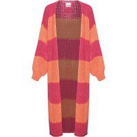 Gestreifte Strickjacke in Pink und Orange