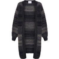 Gestreifter Strickcardigan Duster Coat