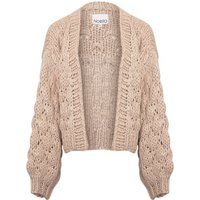 Grobstrick-Cardigan mit Ballonärmeln