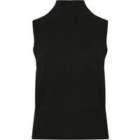 Schwarzes Strickoberteil mit Rollkragen