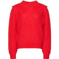 Strukturierter Strickpullover mit Stehkragen