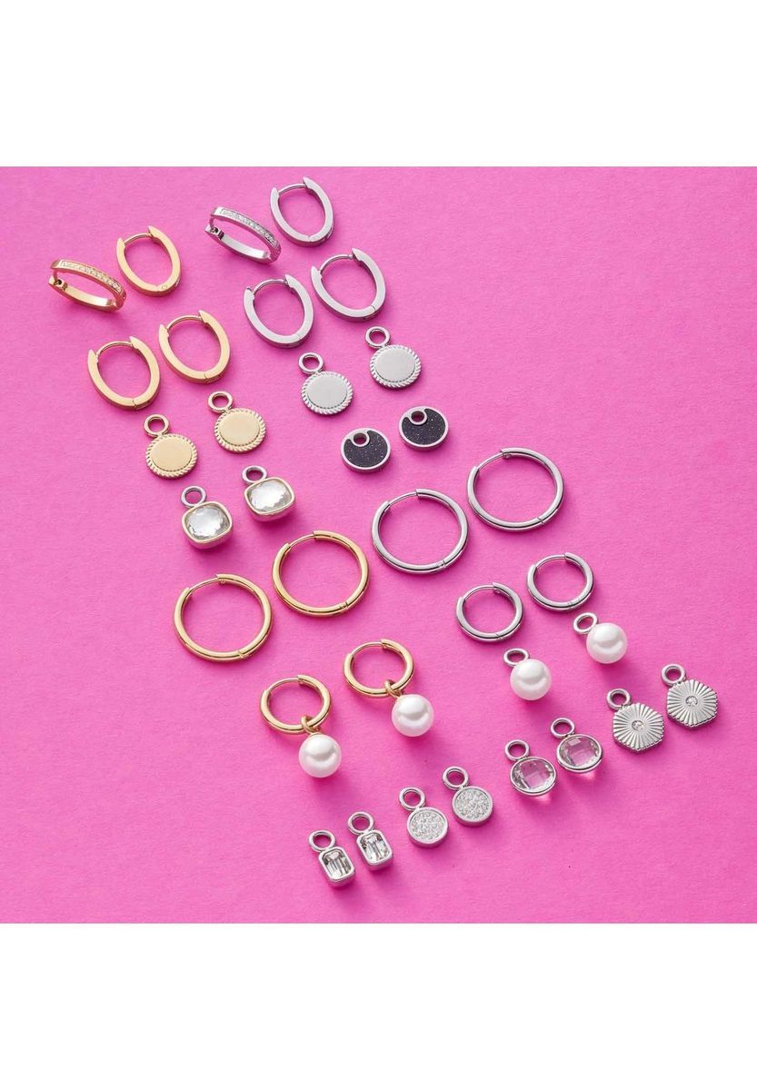 Silberne Edelstahl-Creolen