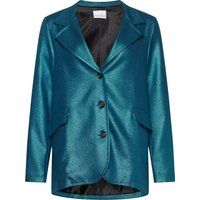 Schimmernder metallischer Einreiher-Blazer