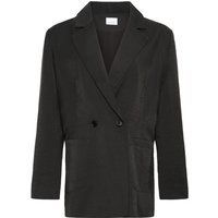 Schwarzer übergroßer zweireihiger Blazer