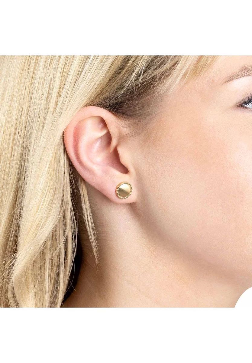 Klassische runde Ohrstecker in Gold