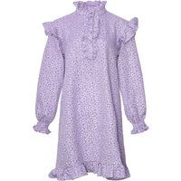 Rüschen-Minikleid mit Blumenmuster und langen Ärmeln