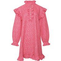 Rosa Rüschenkleid mit Blumenmuster