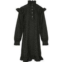 Gerafftes Mini-Kleid mit langen Ärmeln