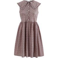 Midi-Kleid aus Baumwoll-Popeline mit Blumendruck