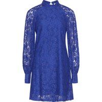 Elegantes blaues Spitzen-Minikleid