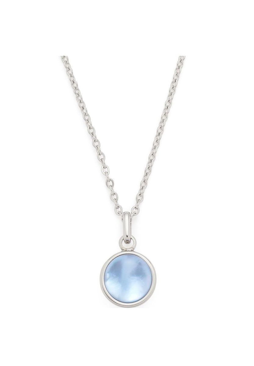 Zarte Halskette mit blauem Anhänger